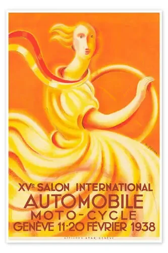 XVe Salon International Automobile, Moto-Cycle, Geneva, 1938 de Vintage Advertising Collection Master Collection