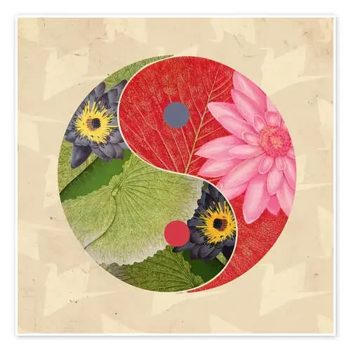 Yin & Yang on Paper Cranes I de Mandy Reinmuth