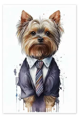 Yorkshire Terrier in a suit and tie de Dreamscapes