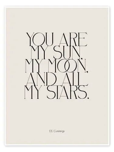 You are my sun, moon, stars de Typobox Editors Choice