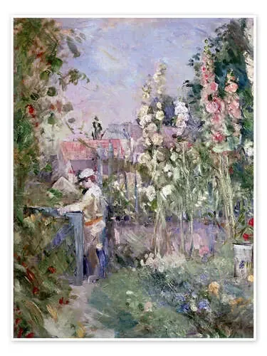 Young Boy in the Hollyhocks de Berthe Morisot Bridgeman Images