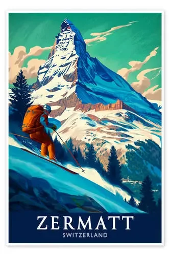 Zermatt, skier on the Matterhorn de Thomas Klee