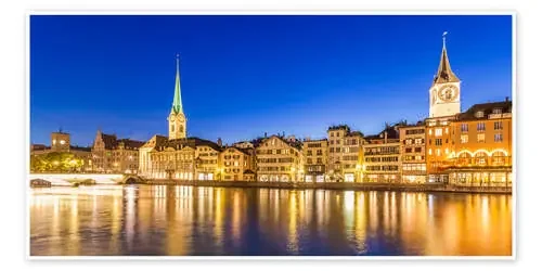 Zurich at night de Dieterich Fotografie